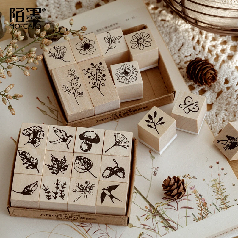 1 комплект Kawaii мультфильм штамп DIY деревянные резиновые штампы для scrapbooking