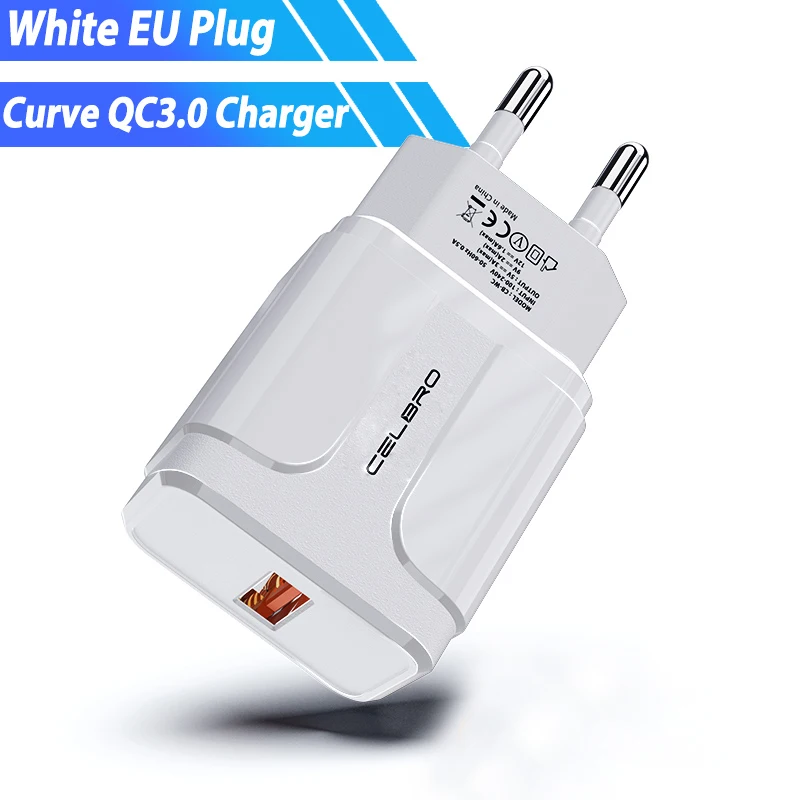 18 Вт USB зарядное устройство быстрое зарядное устройство 3,0 QC3.0 Быстрая зарядка для iPhone mi 9 A3 Red mi Note 7 8 K20 pro Сетевое зарядное устройство для телефона ЕС США адаптер - Тип штекера: EU Charger White