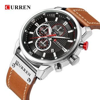 

CURREN 8291 Luxury Brand Men Analog Digital Leather Sports Watches Men's Army Military Watch Man Quartz Clock Relogio Masculino