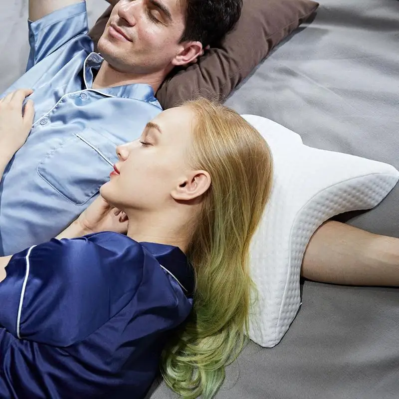 

No Pressure Arch U-Shaped Sleeping Pillow Embrace Artifacts Ice Silk Fabric Neck Hand Cervical Protection Arm Rest