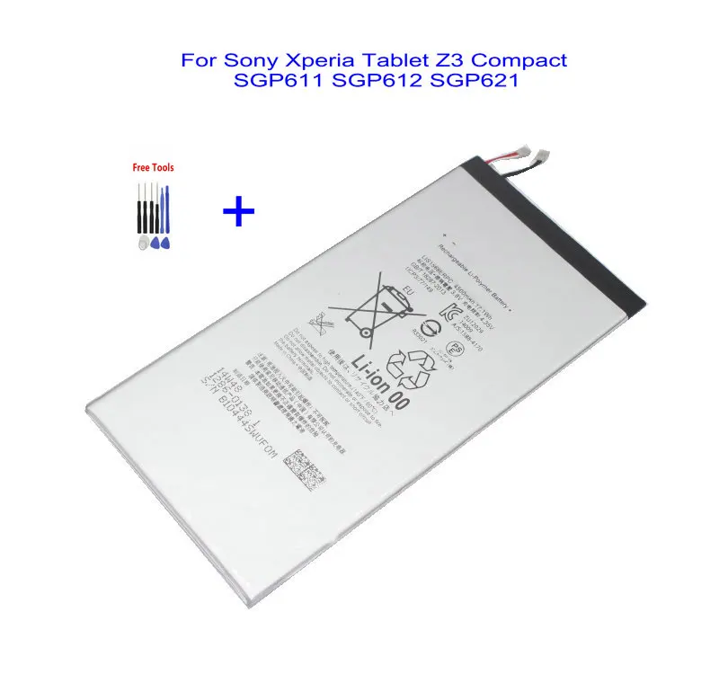 Ciszean 1x 4500mAh Replacement Battery For Sony Xperia Tablet Z3 Compact LIS1569ERPC SGP611