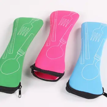 

Travel Cutlery Bag Lightweight Outdoor Packaging Storage Bag Tableware Portable Picnic Fork Spoon Chopsticks Bag Kitchen Tools