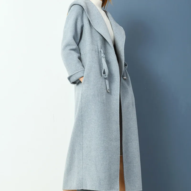 

TAY'S autumn and Winter 2019 Double-sided Wool Cashmere Coat Korean Edition with Pure Wool Coat
