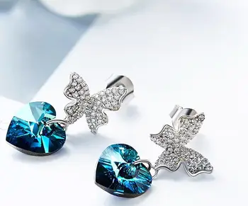 

YGU25 925 Silver Zircon Earrings Simple Zircon Lady's Earrings Wedding Gift