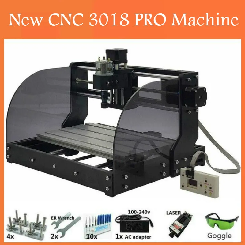 CNC 3018 PRO Engraver Kit & 15W Laser Module GRBL ER11 Hobby DIY for Wood  PCB 