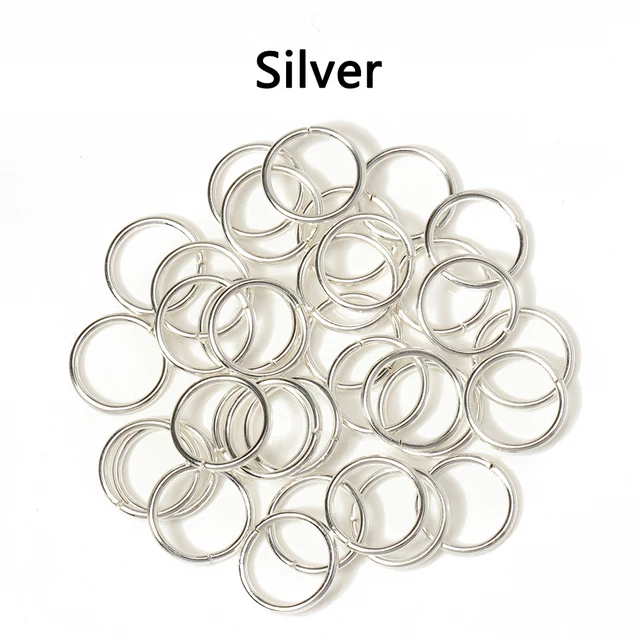 200pcs/lot Wholesale Open Circle Jump Rings Necklace Bracelet Earring Pendant Connectors DIY Making Jewelry Crafts Accessories Silver