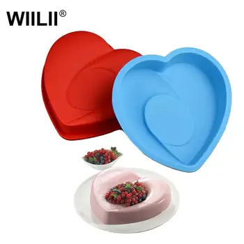 

9'' Heart Shaped Silicone Cake Pan For Baking Bread Sponge Cake Mold Non Stick Bundt Pan DIY Chocolate Dessert Mould Bakeware