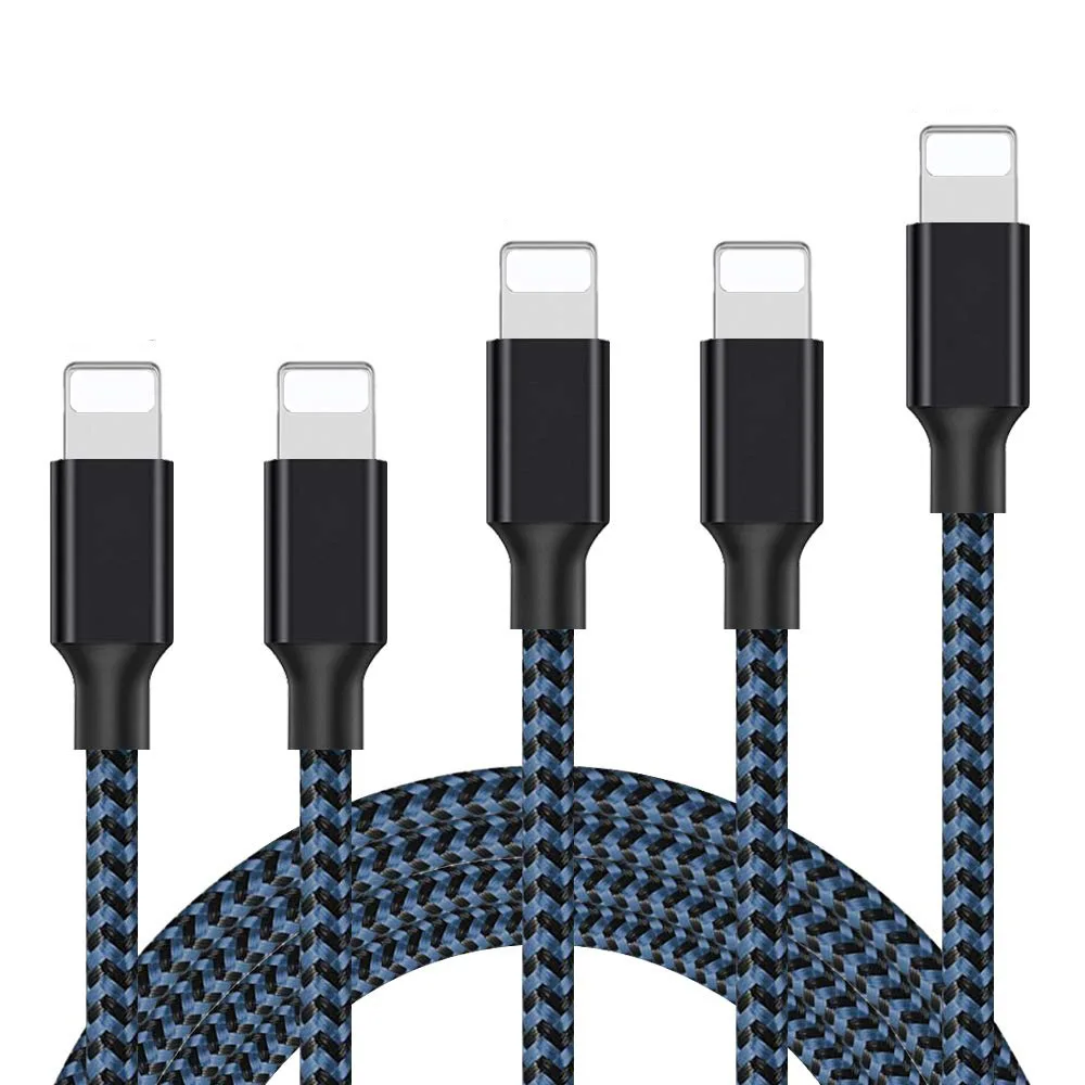 Cafele USB кабель 3A Быстрая зарядка нейлоновый переплет Usb строка данных для Iphone X Xs Max Iphone 6 7 8 S Plus Iphone Mini 1 2 3 4 оборудование - Цвет: White Black IP
