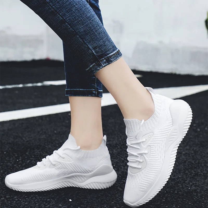 

2019 Summer New Style Fly Netting Surface Athletic Shoes Women's Breathable WOMEN'S Shoes Versatile Slip-on Sneakers