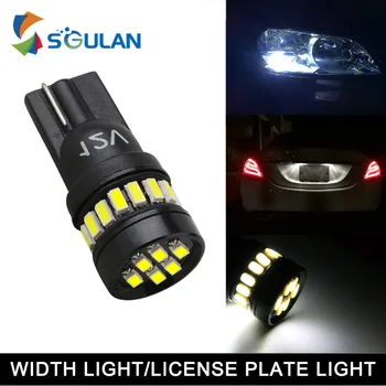 

T10 W5W LED car Light Bulb Interior Canbus 3014 width light License Plate Lights 12V For V W B -MW A-udi M-ercedes Benz