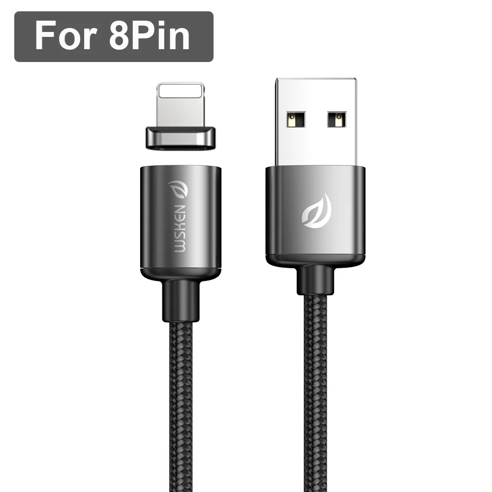 Магнитный usb-кабель Wsken, USB C, быстрая зарядка, USB type C, магнитное зарядное устройство для iphone, Micro usb, быстрая зарядка, Шнур USB для мобильного телефона - Цвет: Cable for iphone