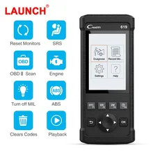 Launch CR619 OBD2 Auto Scanner Pro Code Lezen Multi Taal Abs Airbag Srs Reset Motor System Obdii Auto Diagnostische Tool
