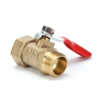 

Brass small ball valve Female/Male Thread Brass Valve Connector Joint Copper Pipe Fitting Coupler Adapter1/8" 1/4'' 3/8'' 1/2''