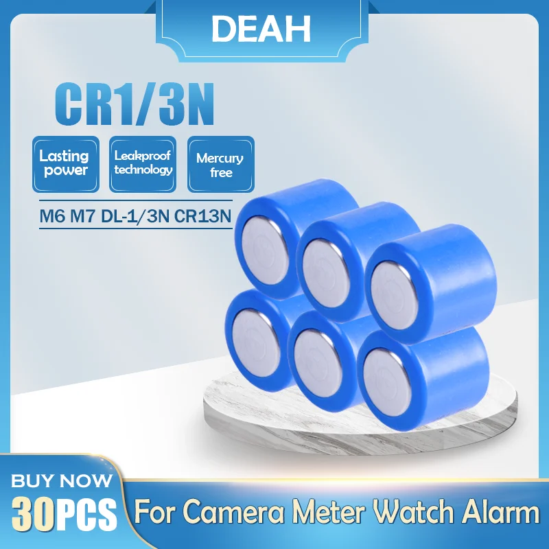 30 шт./лот CR1/3N DL1/3N 3V Первичная литиевая батарея CR1/3 1/3N CR13N 13N CR13 для кнопки камеры