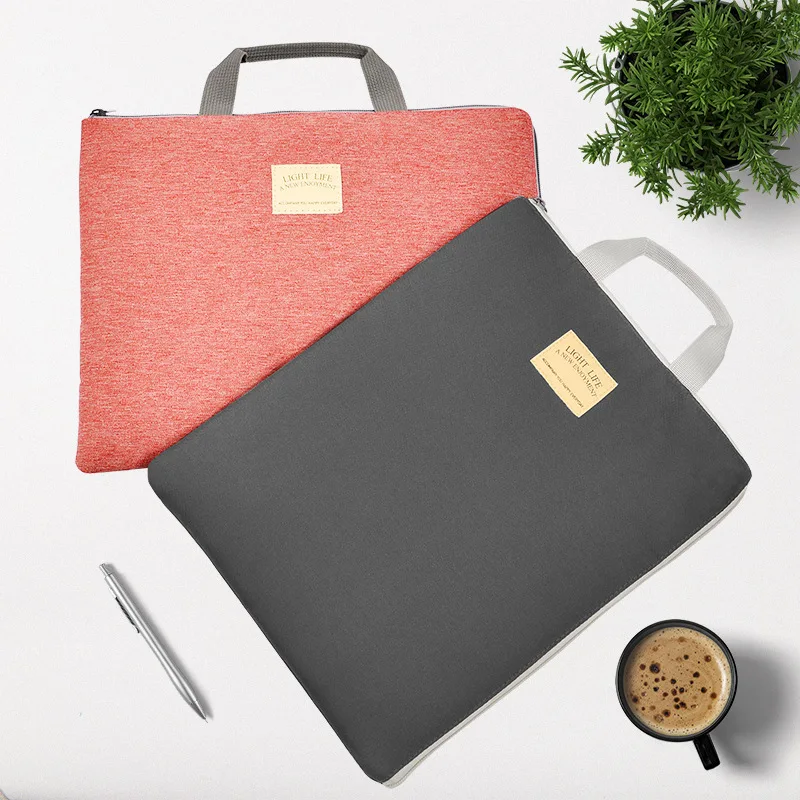 

A4 File Holder for Student Carry Bag Canvas Carrying File Bag File Bag bu xi dai Book Bag Briefcase Zipper