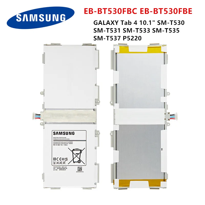 SAMSUNG Orginal Tablet EB-BT530FBE EB-BT530FBC Battery For Samsung Galaxy Tab 4 10.1&quot SM-T530 SM-T531/T533/T535/T537 P5220 | Мобильные