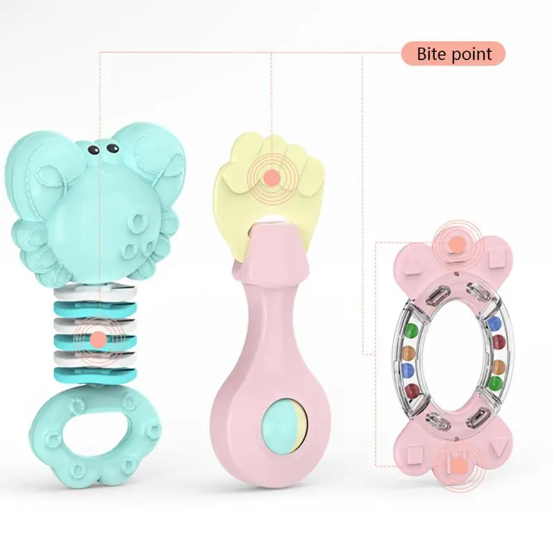Младенческая Погремушка-прорезыватель для зубов Grab Spin Kid BPA Free детская погремушка-прорезатель для зубов набор игрушек