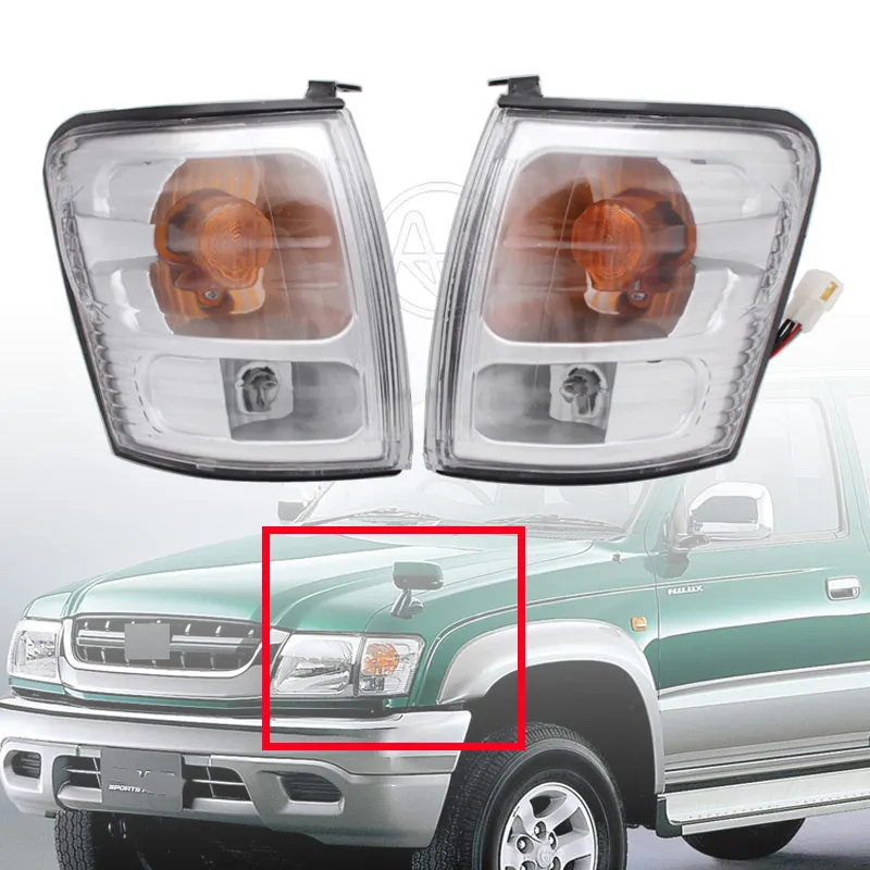 Передний угловой боковой светильник, индикаторная лампа для Toyota Hilux 2001 2002 2003 2004 2005, подтяжка лица, Автомобильные Боковые указатели поворота - Испускаемый цвет: L and R