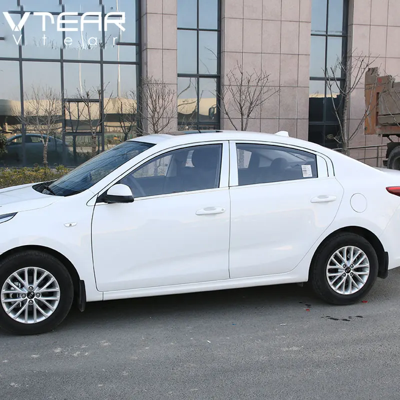 Vtear для киа рио 4 тюнинг Kia Rio аксессуары накладка на окно автомобиля хромированная