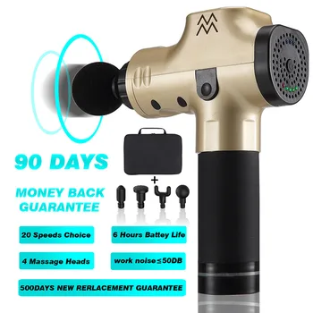 

2500MAH 16.8V LCD Display Body Massage Gun Touch Screen Exercising Muscle Electric Massager Gun head Massager for Neck Back Body