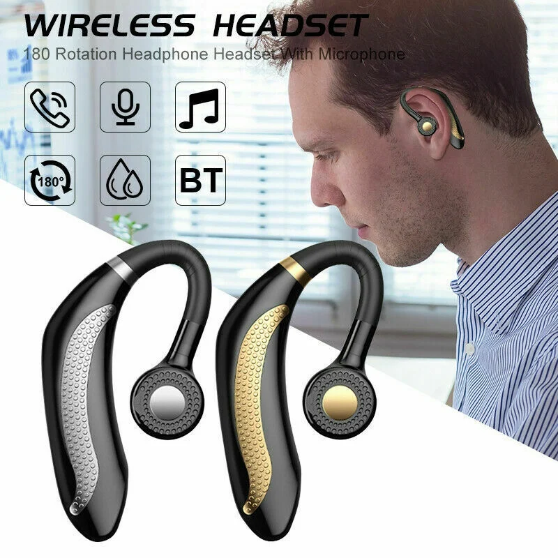 Single Ear Bluetooth Headset Left Right Ear Hook Earbuds Waterproof Sport Wireless Handsfree Bluetooth Earphone