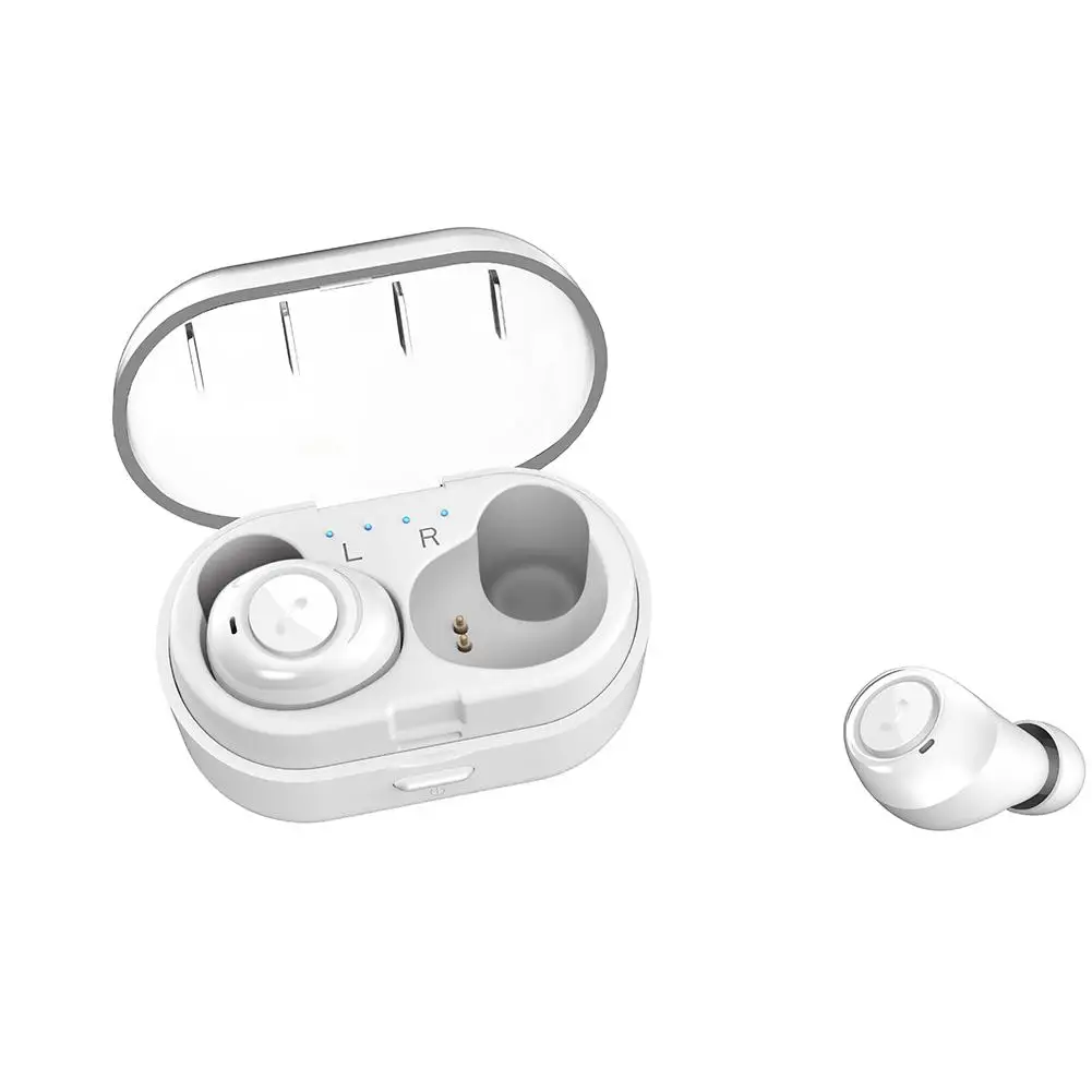 TWISTER. CK TWS Bluetooth наушники 5,0 мини настоящие беспроводные наушники стерео бас Bluetooth гарнитура с зарядным устройством - Цвет: white