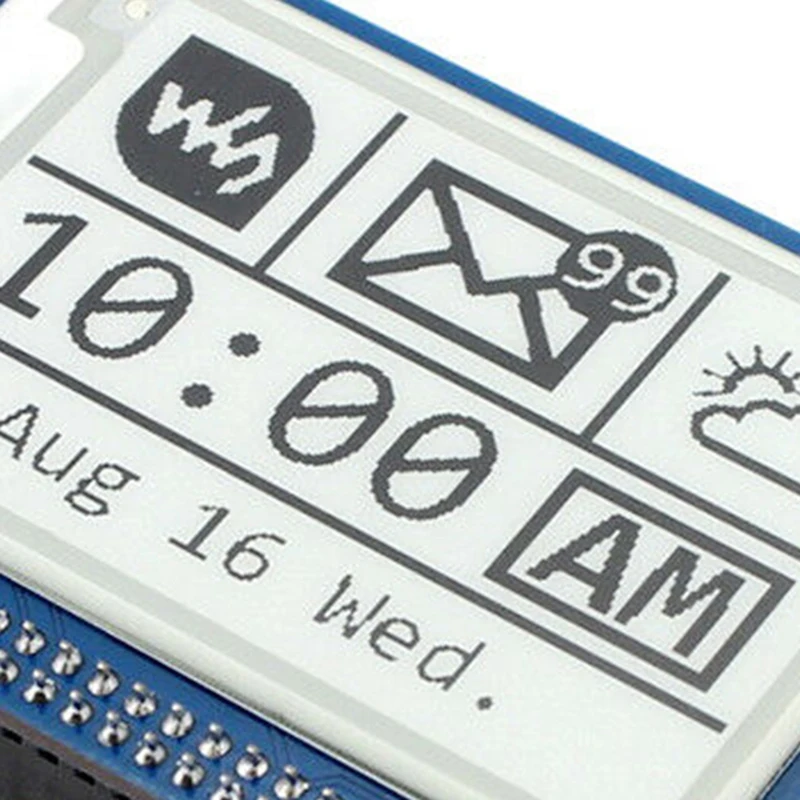 Waveshare 2,7 дюймовый E-paper, 264X176, E-Ink дисплей шляпа для Raspberry Pi 2B/3B/Zero W, цвет: черный, белый, SPI интерфейс
