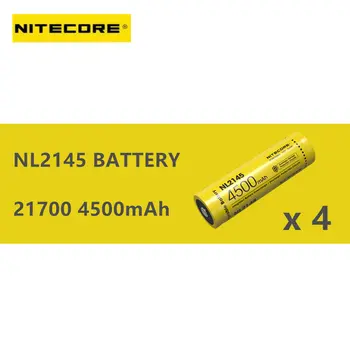 

4 pcs of NITECORE 21700 rechargeable battery NL2140 / NL2145 / NL2150