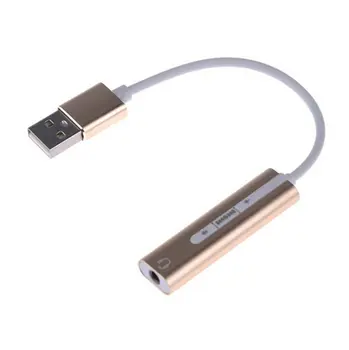 

External USB C Sound Card Audio Adapter Type C to 3.5mm Jack Aux Stereo Cable Headphone Headset Volume Adjustment Switch