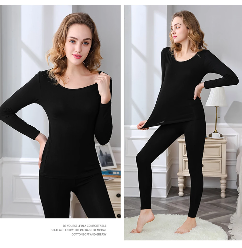 Waliicorners Long Johns Thermostat Thermos Suit Long Sleeve Warm Modal Thermal Underwear Set 29 Hcccf1c20e2d34e169a1573b3f1eb29c6A