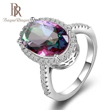 Bague Ringen, трендовые серебряные ювелирные изделия 925, кольца с драгоценными камнями для женщин, Красочные Овальные топазы, роскошный дизайн, Женское Обручальное кольцо, подарок