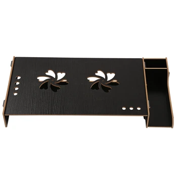 

Wood Computer Monitor Stand Riser Laptop Shelf Desk Organizer Holder Keyboard Storage Desktop Storage Box