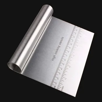 

All Stainless Steel Cutter Scraper with Scaling Cutter, Scraper/Dough Cutter Baking Tool