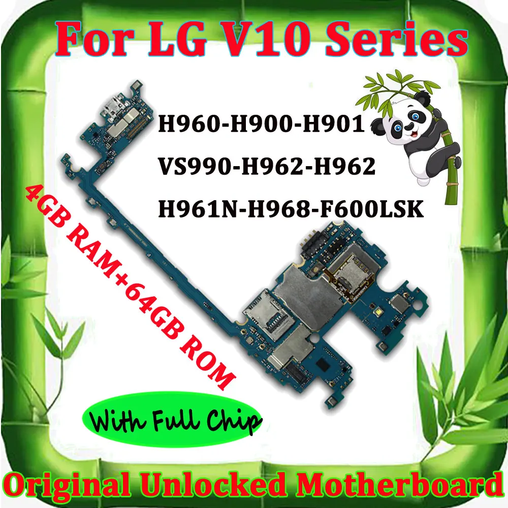 Аппарат не привязан к оператору сотовой связи материнская плата для LG V10 H968 H960A H960 H962 H961 H961N H900 H901 VS990 F600LSK 64 Гб логика материнская плата печатная плата для монтажа кристаллов