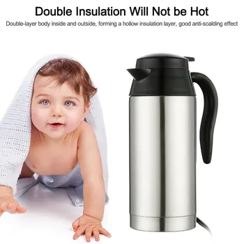 

Car Electric Kettle Stainless Steel DC 12V Heating Cup Coffee Water Kettle
