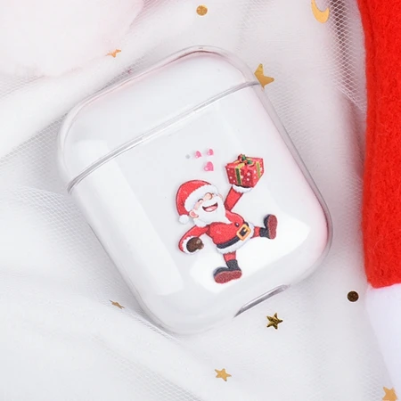 1 Для Airpods чехол зимний чехол для Airpods 1/2 Рождественский олень прозрачный для Apple наушники протектор жесткий PC Прозрачные аксессуары - Цвет: 1