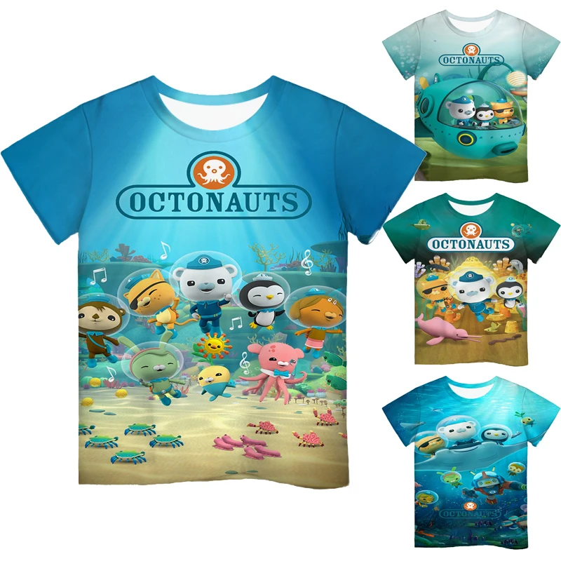 

3D Printing Children Octonauts T Shirts Boys Girls Teens Anime Tshirts Toddler Tee Tops Camiseta Summer Kids Cartoon T-shirts