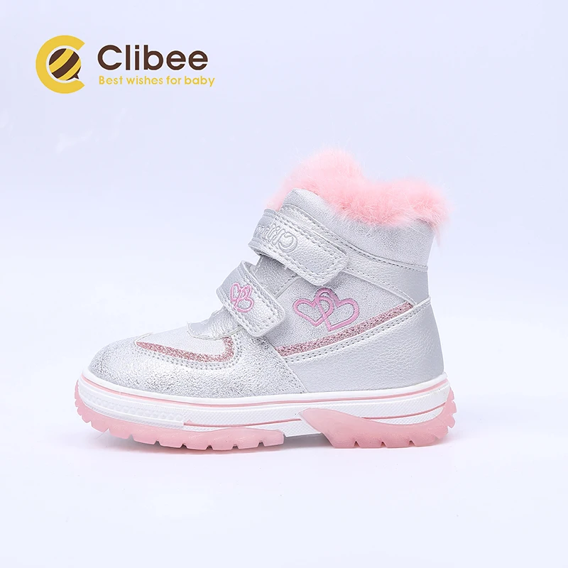 Детские теплые зимние ботинки CLIBEE для мальчиков и девочек повседневные