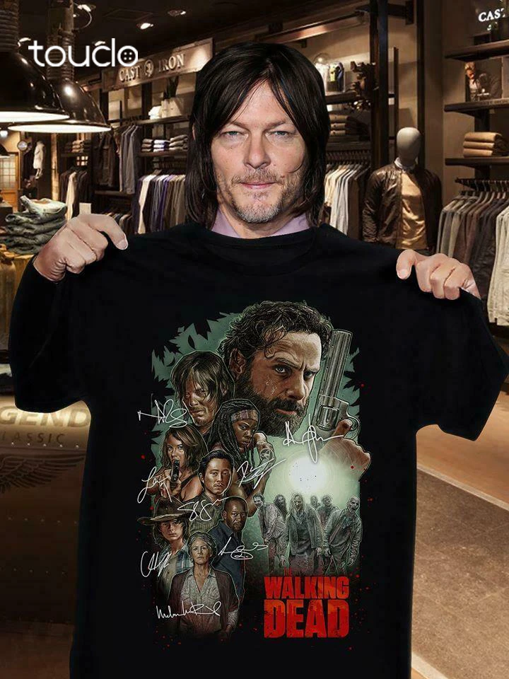 

Horror The Walking Dead Movie Zombie Signed Actors Cinema Funny T-Shirt S-3XL