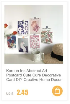 50 Sheets ​Ins Nordic Color Aesthetics Decorative Card Photo Props Diy Background Poster Wall Sticker Double Sided Postcard