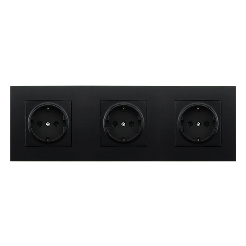 Triple socket Atlectric вкл/выкл кнопка выключателя питания 1 2 3 4 банды ЕС FR разъем питания 86 Тип Двойной тройной Четырехместный разъем ПК панель с USB портом выключатель света,переключатель,кнопки - Цвет: Triple socket