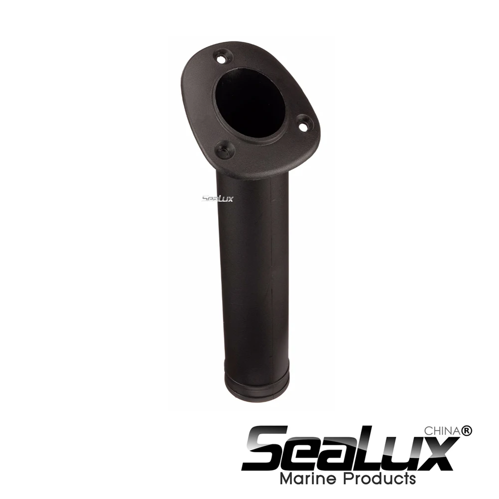 Sealux Angelrutenhalter aus schwarzem Nylon mit Unterputz, Angelrute, UV-stabilisiertes Material für das Angeln von Marine, Booten und Yachten – Detail 3