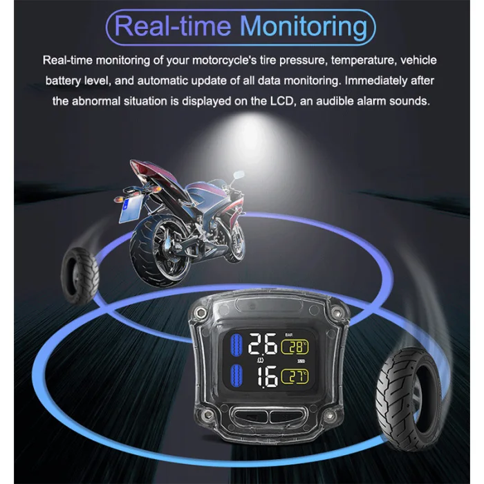 Система контроля давления в шинах мотоцикла TPMS с 2 датчиками для мотоцикла CSL88