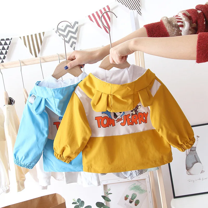

2020 Spring And Autumn New Style Casual Medium-small CHILDREN'S Cartoon Versatile Hooded Long-sleeved Sweater Zip-up Shirt Jacke