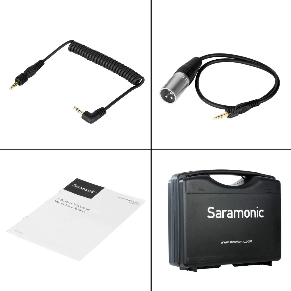 Saramonic Vmiclink5 Hi-Fi 5,8 ГГц 3-канальный блок питания с беспроводные ПЕТЛИЧНЫЕ микрофон Системы с передатчик и приемник для цифровых зеркальных камер и многое другое