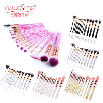 NEWCOME 5/7/15/20Pcs Makeup Brushes Tool Set Cosmetic Powder Eye Shadow Foundation Blush Blending Beauty Make Up Brush Maquiagem