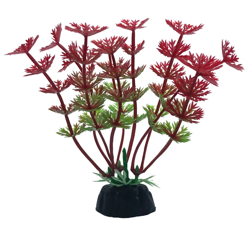 Аквариумные водяные сорняки искусственное пластиковое растение цветы трава для аквариума домашний декор 10 см