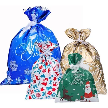 

Christmas Wrapping Gift Bags, 30PCS Christmas Drawstring Gift Bags Large Size Assorted Styles Christmas Goody Bags