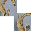 Luxury Golden Bathtub Faucet Swan 2 features hot and Cold Floor Standing Shower faucet 3