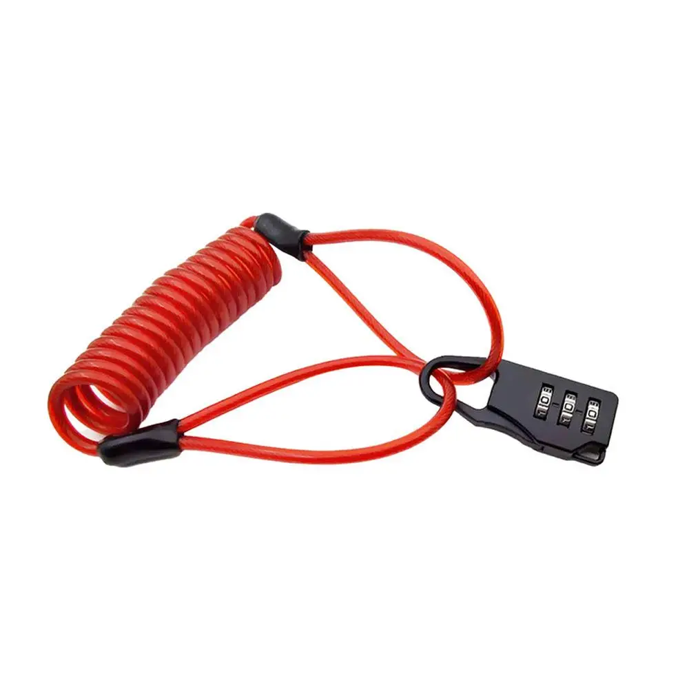 Serrure De Casque De Moto, Cadenas De Câble De Casque D'Alliage D